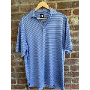 FootJoy ProDry Performance Lisle Stretch Striped Golf Polo Shirt Men Sz M TRCC